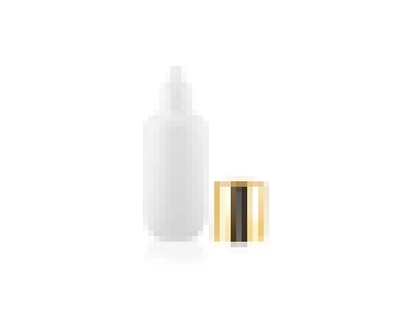 Frasco Dropper Prime Branco e Dourado 30ml
