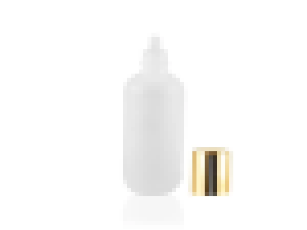 Frasco Dropper Prime Natural e Dourado 50ml