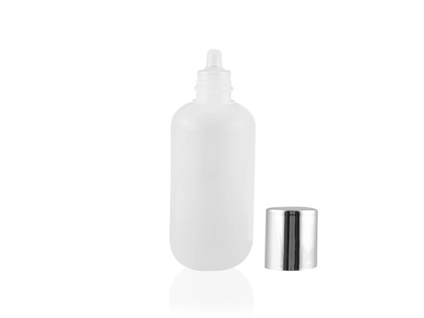 Frasco Dropper Prime Natural e Prata 50ml